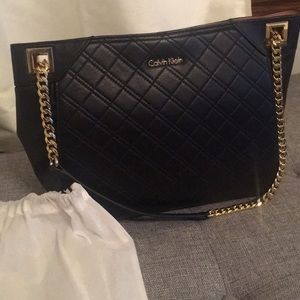 Calvin Soft Leather Chain Purse